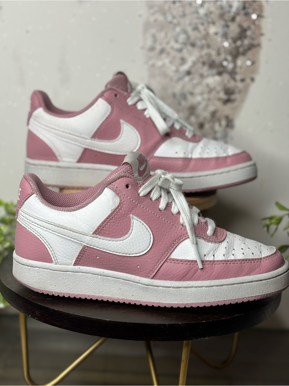 Nike Women's Court Vision Low Next Nature in "Elemental Pink / White"